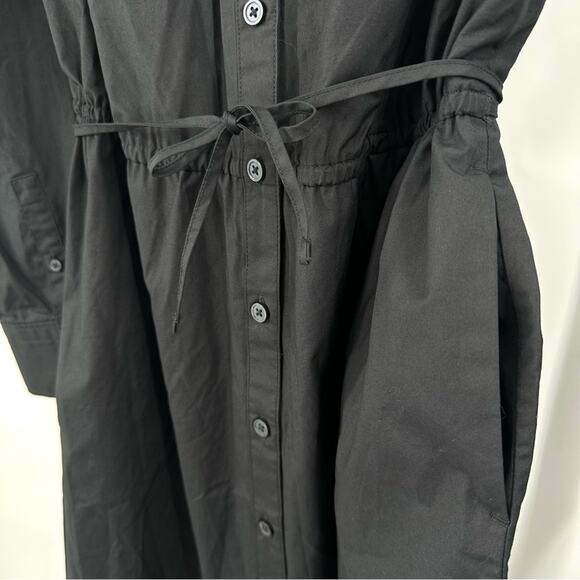 Everlane The Supima Cotton Shirt Dress in black Size XS NWOT - Picture 8 of 14